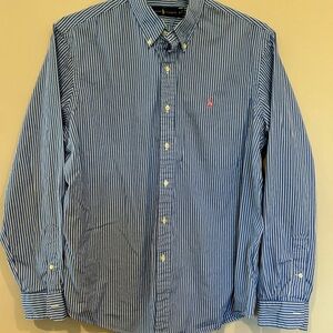 Ralph Lauren Blue and White Striped Shirt